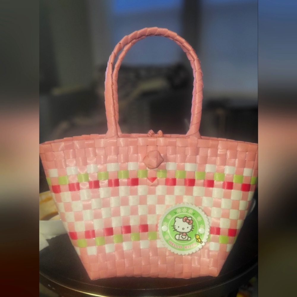 Hello Kitty SANRIO SMALL WOVEN PURSE/TOTE